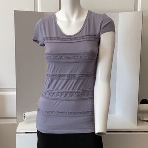 NWOT Ann Taylor Lavender Short Sleeve Top